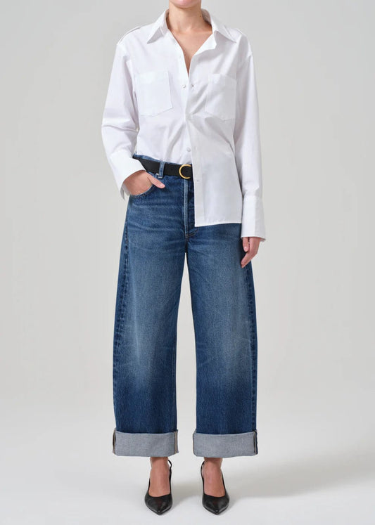 Ayla Baggy Cuff Jeans - Claremont