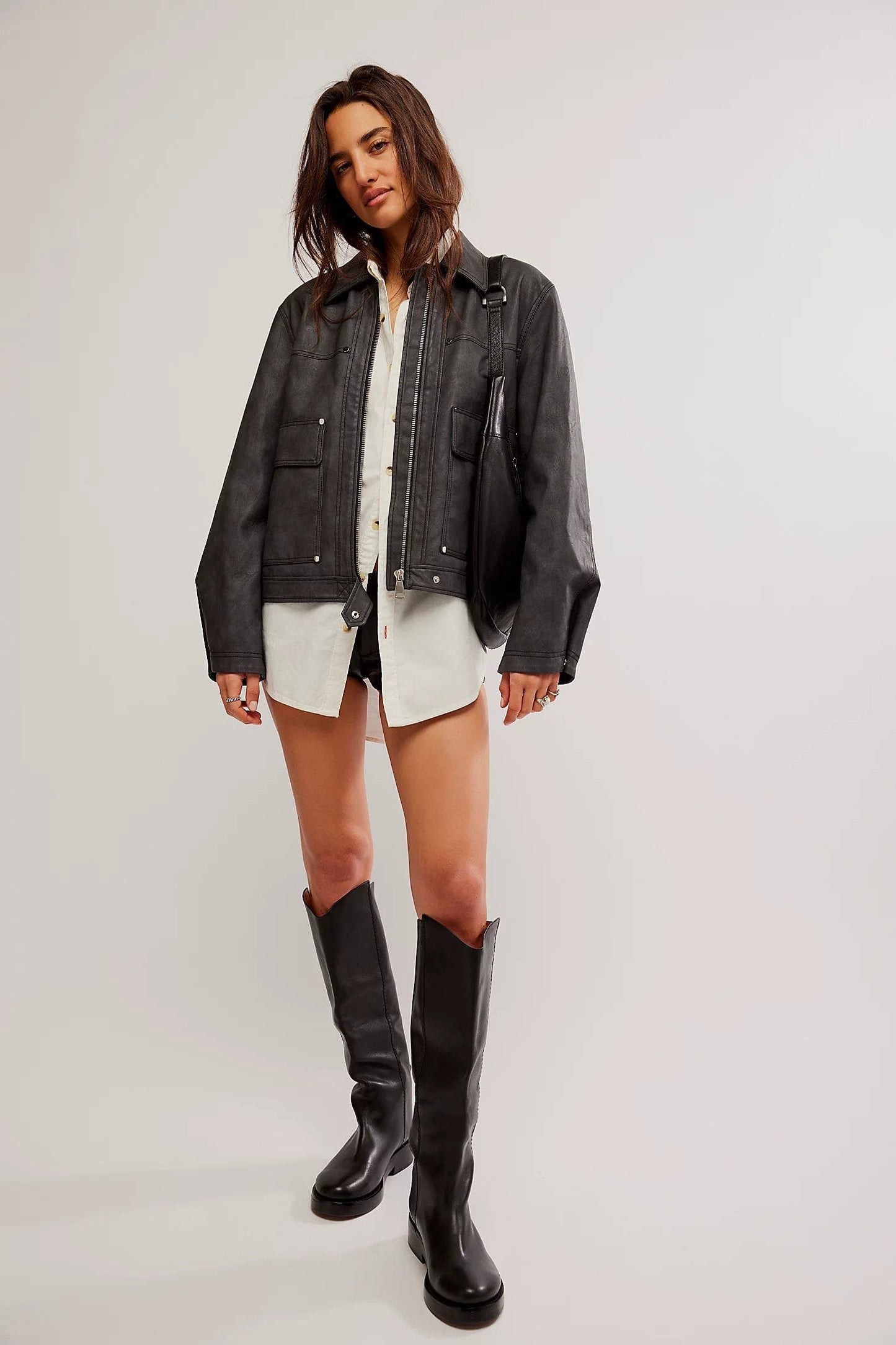 OUTERWEAR - FREE PEOPLE - Blair Vegan Leather Jacket - Nagel wereld