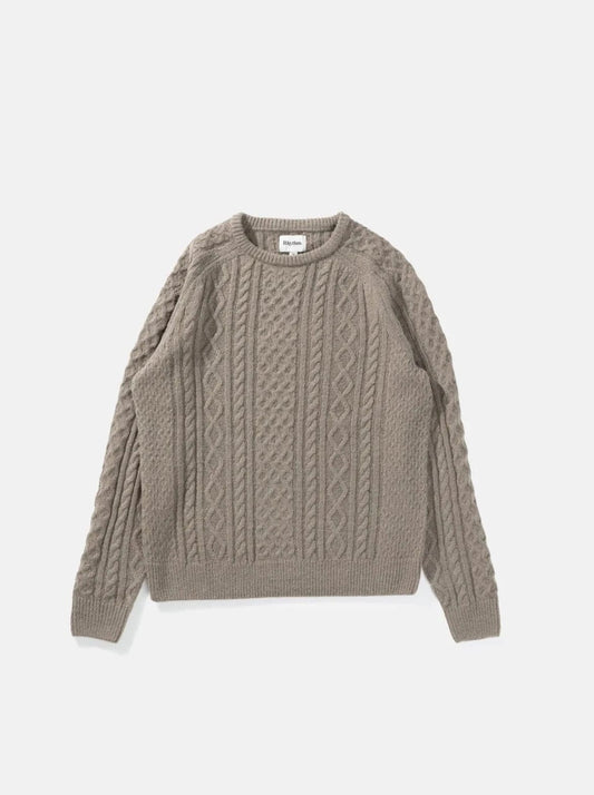 RHYTHM M SWEATERS Sand / S Mohair Fishermans Knit Sweater