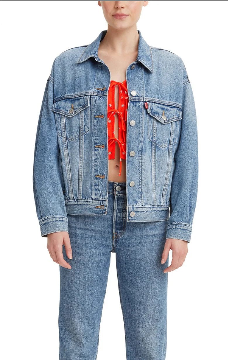 OUTERWEAR - LEVI'S - 90s Trucker Jacket - Mid Blue - Nagel wereld