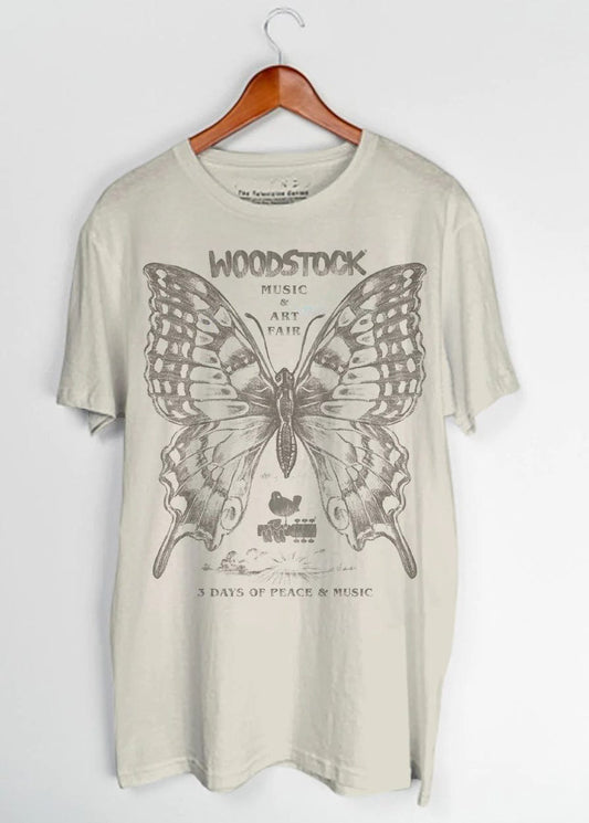 JACK OF ALL TRADES TOPS Natural / S Woodstock Butterfly Tee