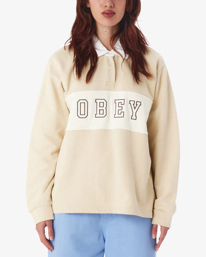 Obey Sweater Oyster Grey / XS Rosewood Rugby Longsleeve