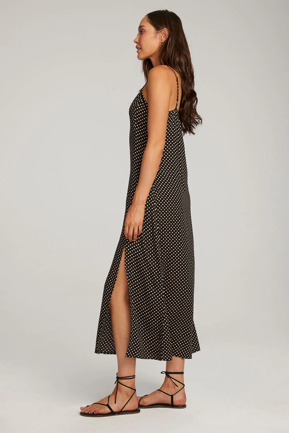 Dresses - Saltwater Luxe - Isabella Polka Dot Midi Dress - Nagel wereld