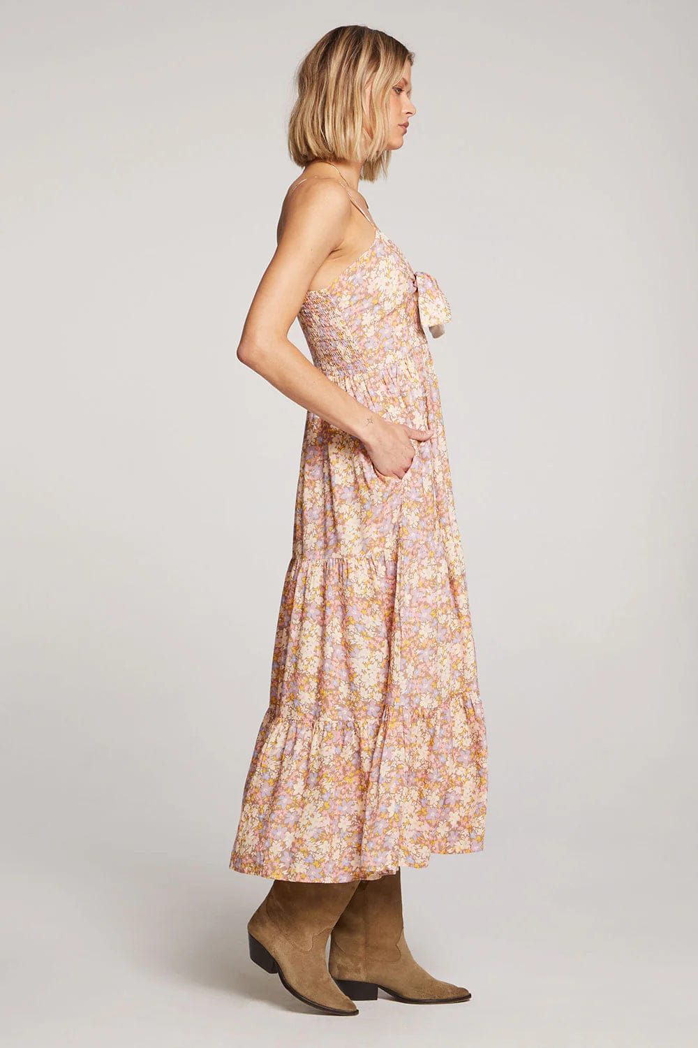 Dresses - Saltwater Luxe - Floral Midi Dress - Nagel wereld