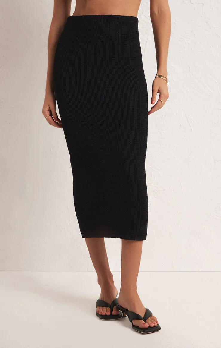 Z Supply Bottoms Black / XS/S Aveen Midi Skirt